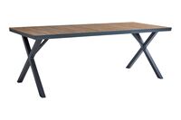 Brafab Cap aintwood ruokapöytä 198x86 cm musta/tiikki, kuvausmalli